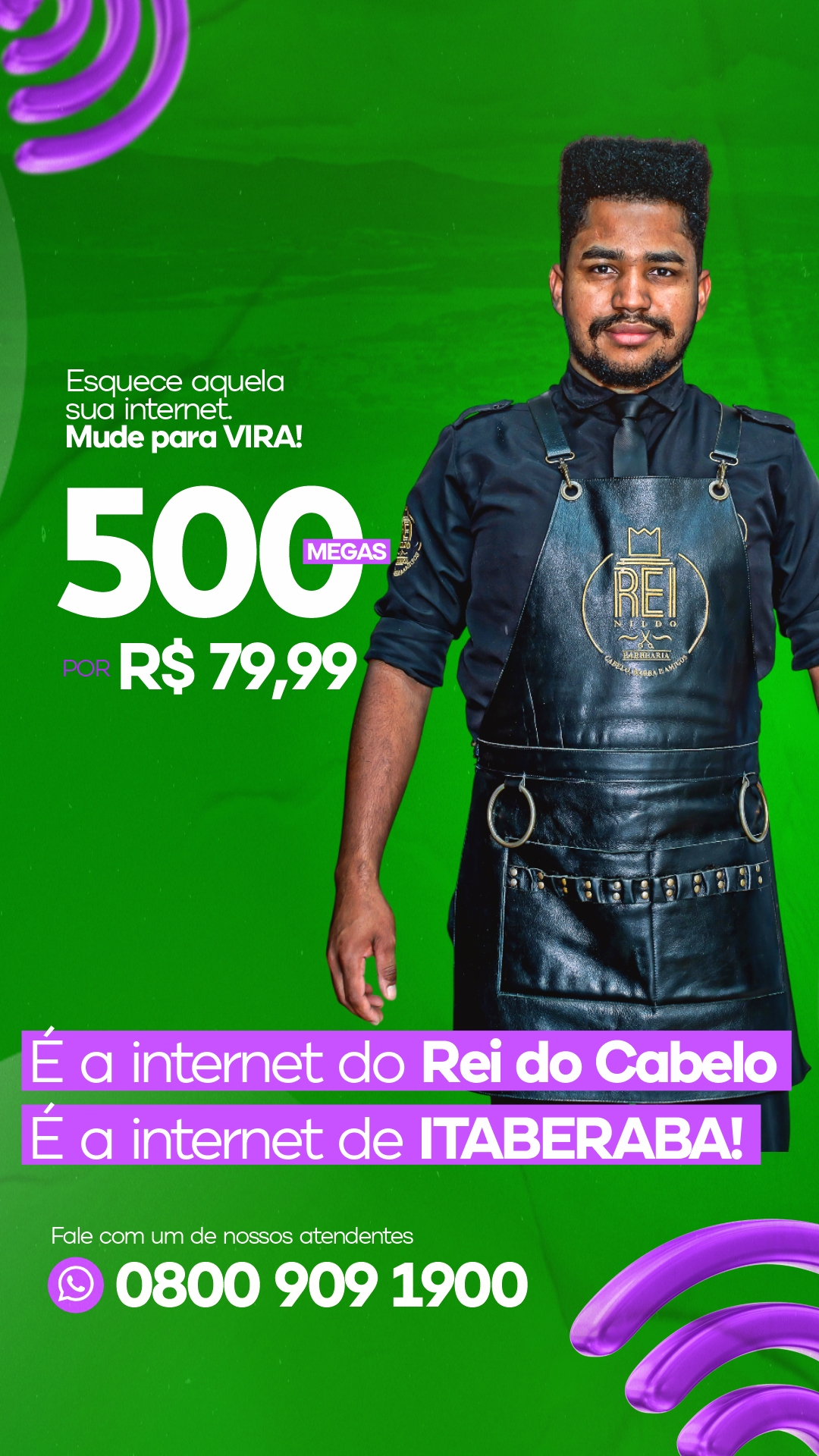 É a Internet do Rei do Cabelo!